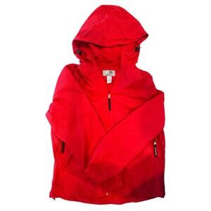 C9 Champion Zip up Windbreaker Jacket Mens Medium Red Hoodie Nylon Lightweight